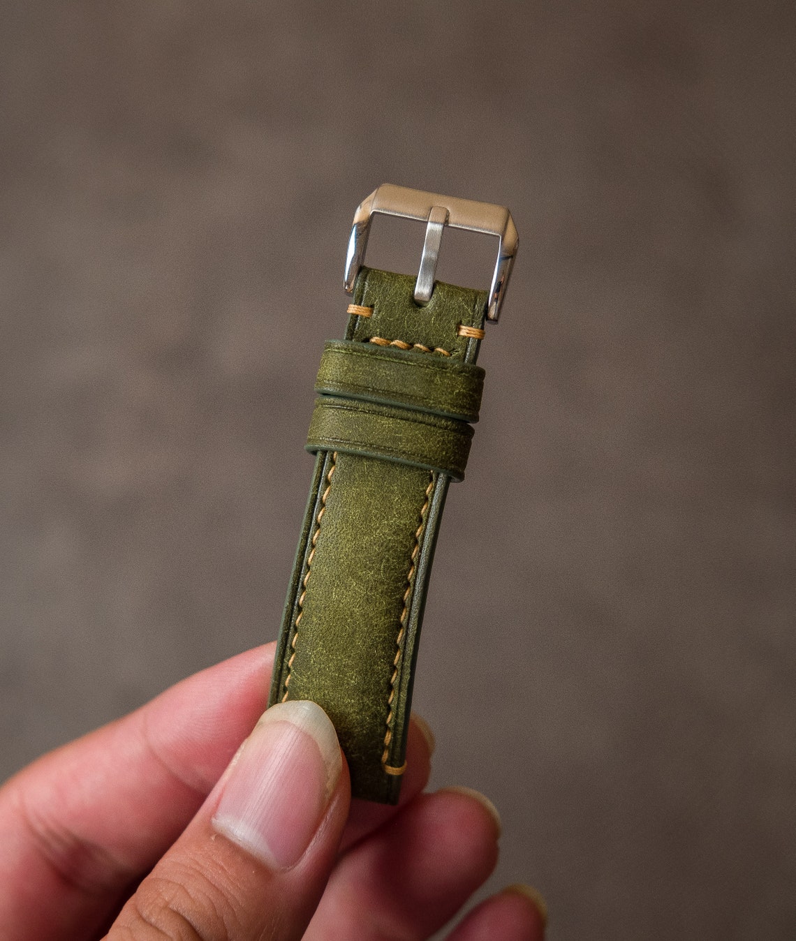 Green Watch Strap Custom Handmade Leather Watch Strap 14mm Etsy Australia