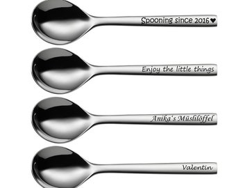 WMF Nuova cereal spoon with engraving as desired Cromargan stainless steel 16.5 cm spoon