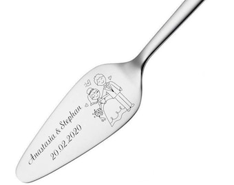 WMF Kuchenheber Nuova + Gravur nach Wunsch Edelstahl für Kuchen, Torte, Pizza. Hochzeit, Geschenk