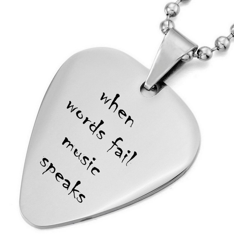 engraving as desired in 4 colors stainless steel with chain 60 cm New ID pendant Plektrum