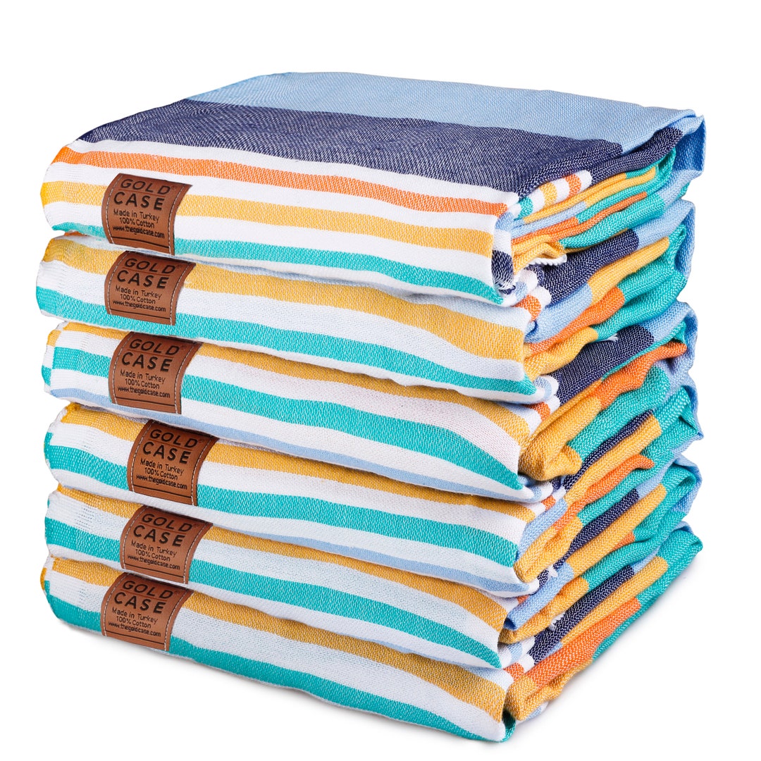 Bulk Beach Towel GOLD CASE Original Olympos Turkish Bath Towel Set of 6