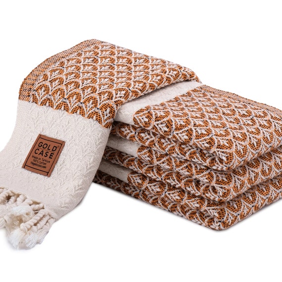 Helen Original Turkish Hand Towels by GOLD CASE Set of 4 20x40 Pre washed 100 Cotton Decorative Towel Hand Face Hair Dishcloth orange Etsy