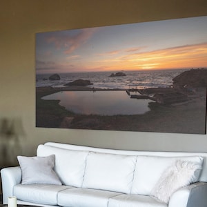Sonnenuntergang in den Sutro Baths vor der Küste von San Francisco Kalifornien. (Original Digitaldruck lll)