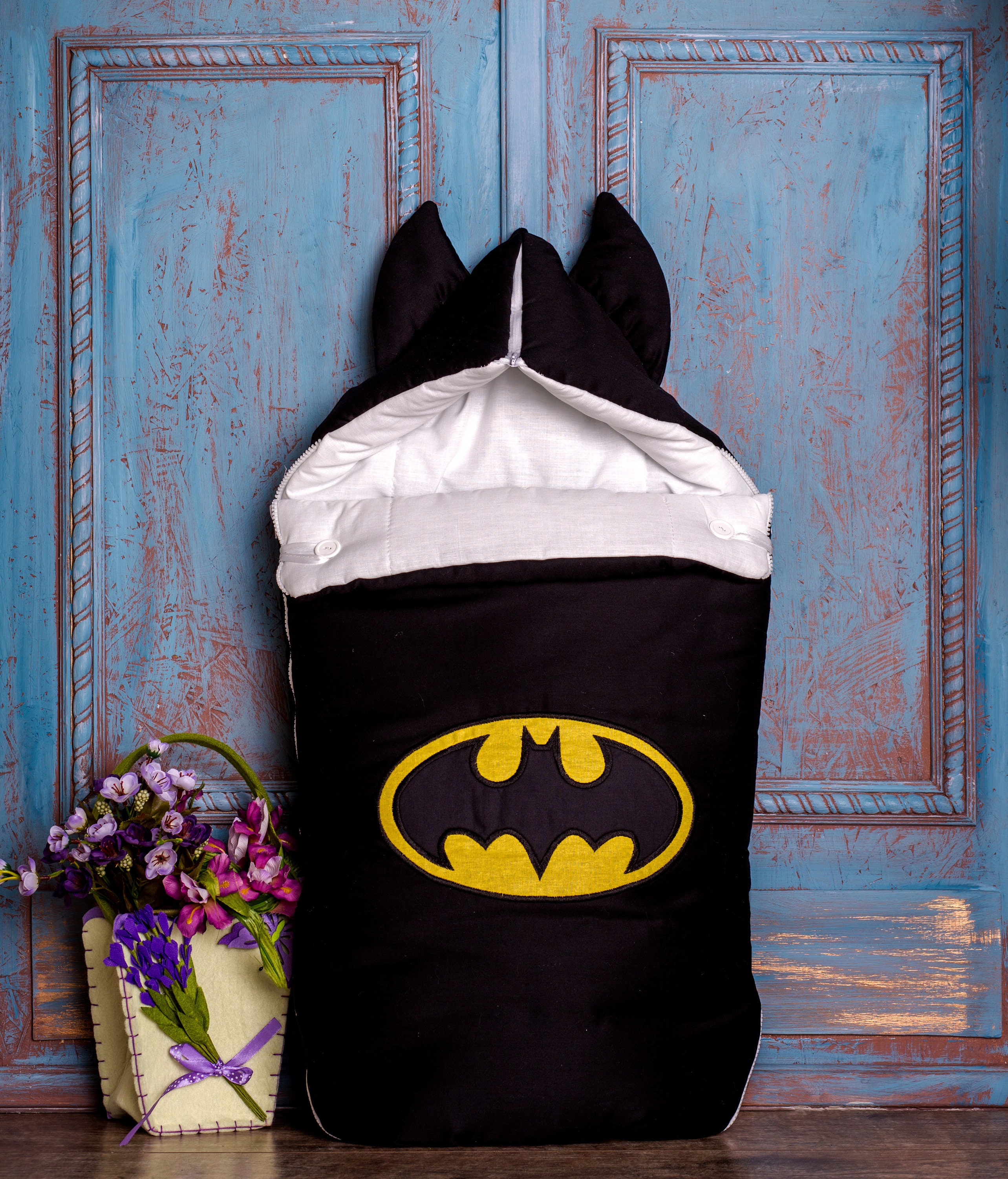 Batman baby sleeping bag Personalized sleeping bag newborn Etsy