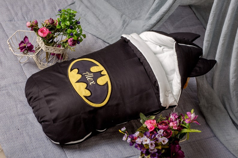 Batman baby sleeping bag Personalized sleeping bag newborn Etsy