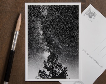 Postcard | The Celestial Burning Bush | greeting card set | birthday card | photo card | mindful astrophotography | Nocturnal Mood Of Time