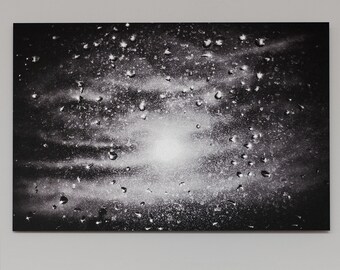 Thousand Suns | sunlit rainy window | cloudy sky photography print on brushed aluminium | poetic & mindful wall art | Nocturnal Mood Of Time