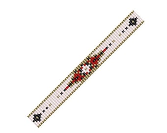 Modello per braccialetto in stile Cherokee realizzato al telaio: design dei nativi americani (modello in PDF)