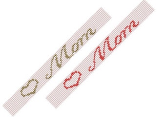 Schema per braccialetto a forma di cuori con telaio per la mamma (download in PDF)