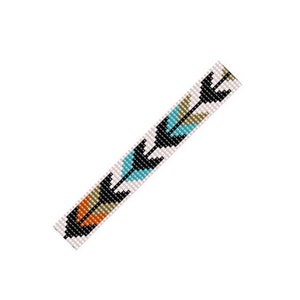 Bead Loom Pattern, American Native Style Loom Beading Bracelet Pattern, Cherokee Chevron Seed Bead Miyuki Loom Pattern