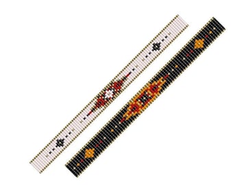 Modelli per braccialetti in stile nativo americano realizzati al telaio: perline Cherokee (modello in PDF)
