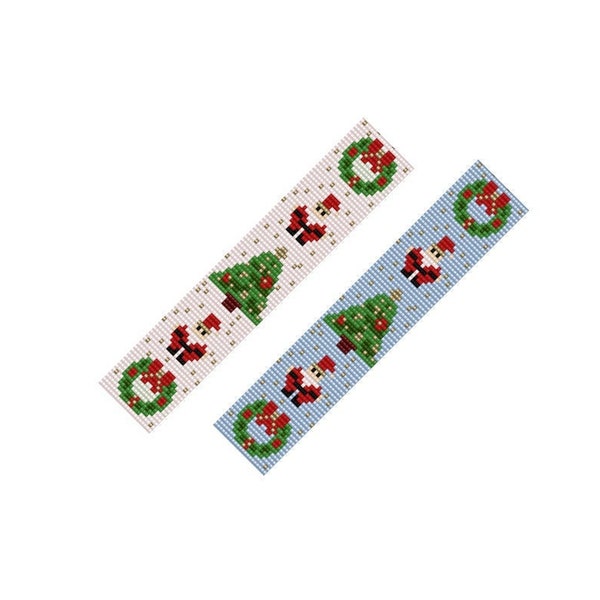 Christmas Bead Loom Bracelet Patterns, Miyuki Bead Loom Patterns