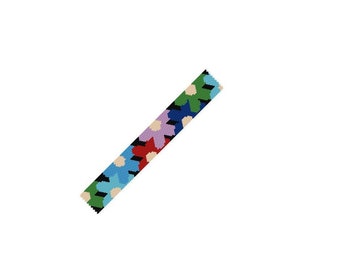 Flower Bead Peyote Bracelet Pattern, Miyuki Delica Loom (PDF Pattern)