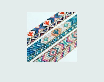 Modelli per braccialetti con telaio di perline Miyuki Delica: stile nativo americano (modello in PDF)