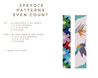 Kolibri Miyuki Bead Peyote Armband Muster (Digitaler Download)