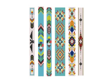 Modelli di braccialetti con perline all'uncinetto dei nativi americani: Delica Miyuki (PDF)