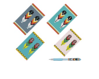 Modello per copripenna American Feathers Peyote, perlina Miyuki (PDF)