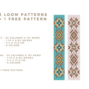 American Native Bead Loom Bracelet Patterns: Delica Miyuki (PDF Download)
