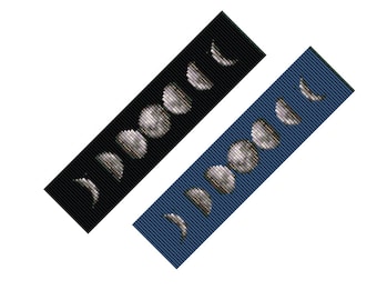 Patrón para pulsera de cuentas con fases lunares: Delica Miyuki (patrón en PDF)