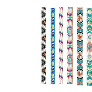 Peyote Bead Patterns, American Native Style Peyote Bracelet Patterns, Miyuki Delica Bead Peyote Pattern, Stitch Pattern