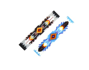 Modelli per braccialetti in stile nativo americano con perline realizzate al telaio (modello in PDF)