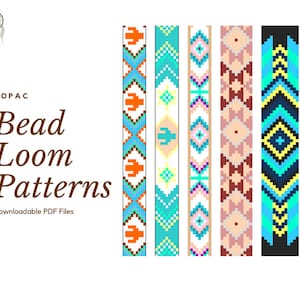 Bead Loom Patterns,  American Native Loom Bracelet Patterns, Delica Bead Loom Patterns