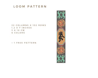 Schema per braccialetto Kokopelli Loom: design americano (schema in PDF)