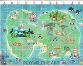 Printable Treasure Map with Coordinates: Kids Party Game (Digital Download)