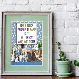Dog Lovers Quote print, Unframed, Fun Print for Dog Lovers, Gallery Wall Art, Super Fun, Colourful & Bold Prints, Digital Print