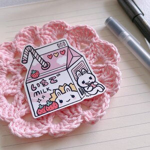 Bunny Milk Carton Sticker