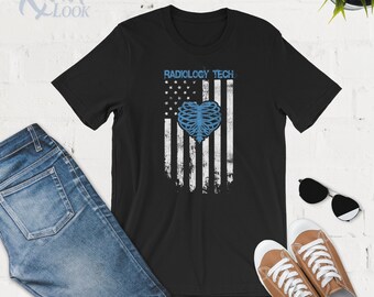 Radiology Tech 4 de julio - Radiology Technologist - Radiography - X-Ray Tech - Radiology Gift - Rad Tech - American Flag - Patriotic