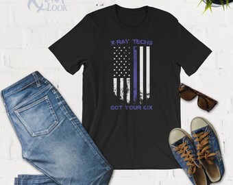 X-Ray Techs Got Your Six - X-Ray Tech Shirt - Camiseta sin mangas - Sudadera con capucha - Radiografía - X-Ray Tech - Regalo de rayos X - Regalo de radiología - Camisa patriótica