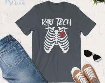 Rad Tech Rib Cage - Camisas de radiología - Camiseta sin mangas - Sudadera con capucha - Radiografía - Regalo de radiología - Radiólogo - Estudiante de radiología - Rad Tech Gifts