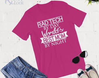 Rad Tech By Day World's Best Mom By Night - Radiology Tech - Camiseta sin mangas - Radiografía - X-Ray Tech - Rad Tech - Radiology Mom - Gift For Mom