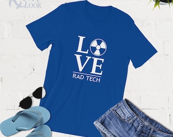 Love Rad Tech - Camiseta de radiología - Camiseta sin mangas - Sudadera con capucha - Radiografía - Radiólogo - Regalo Rad Tech - Regalo de radiología - Camiseta Rad Tech