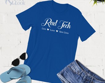 Rad Tech Live Love Save Lives - Camisetas de radiología - Camisetas sin mangas - Sudadera con capucha - Radiografía - Tecnología de rayos X - Regalo de radiología - Rad Tech Camiseta