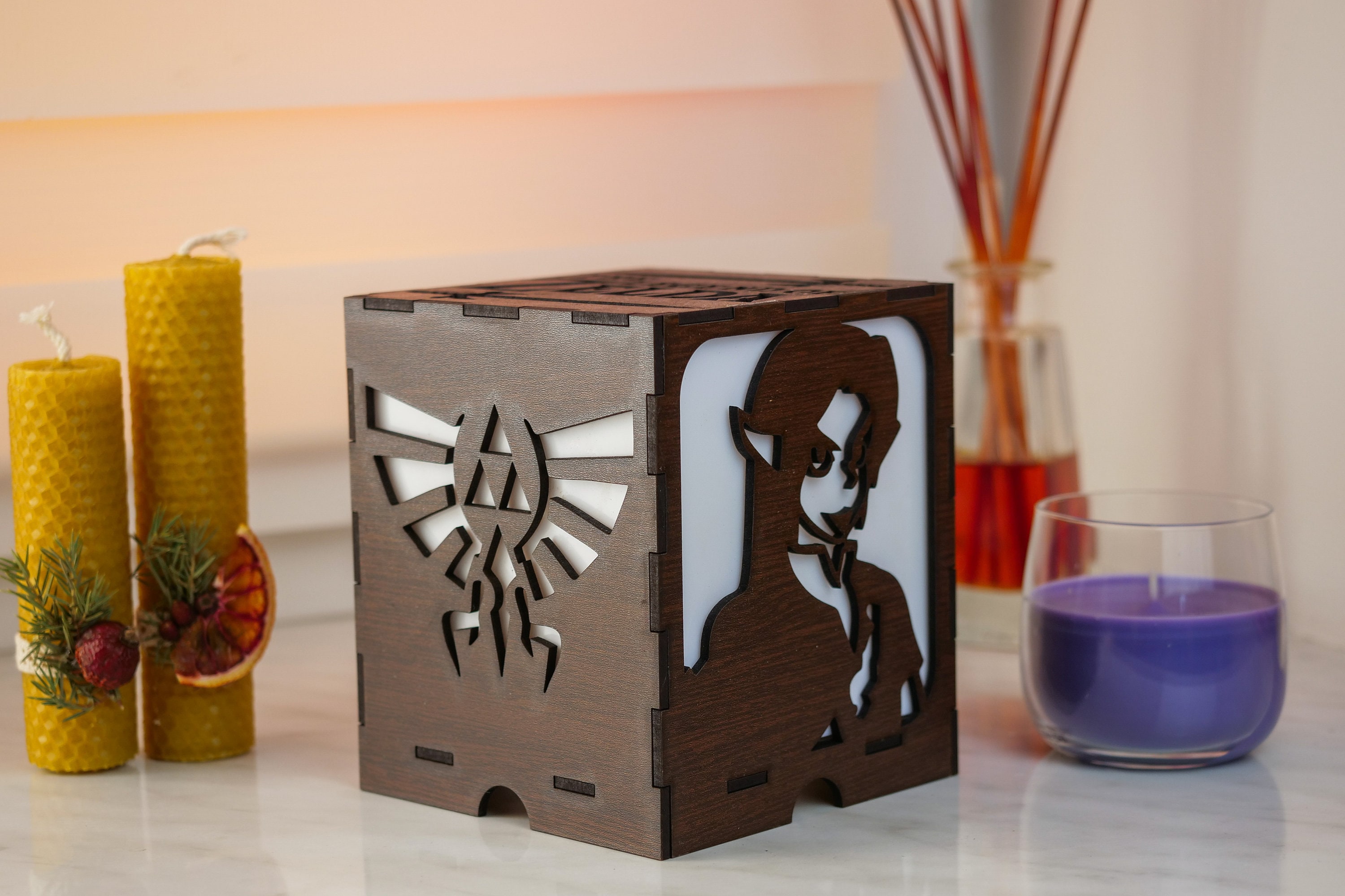The Legends of Zelda Wooden Lantern Zelda Lightbox Video Etsy