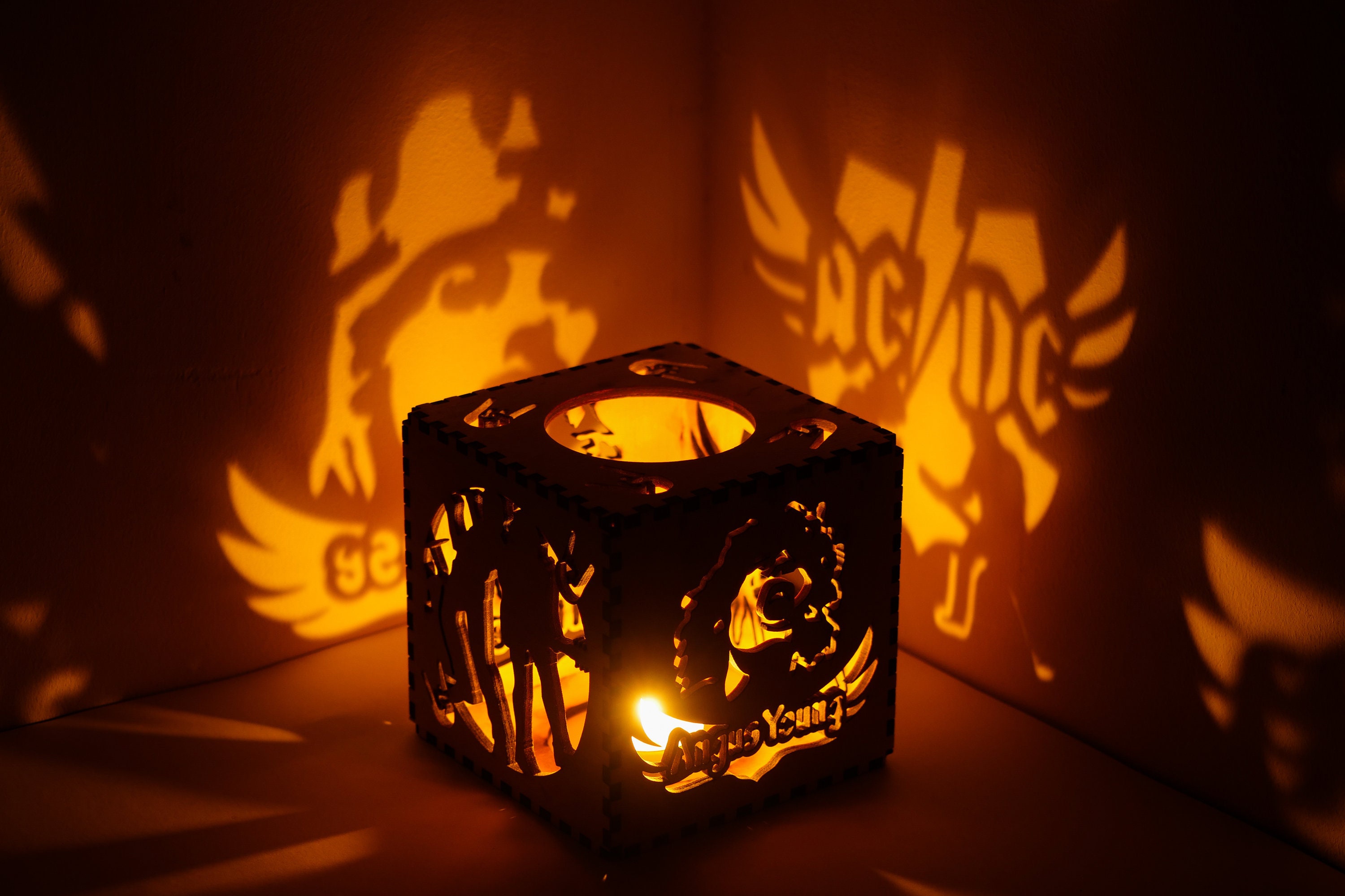 Rock Music Candle Holder Lantern Tealight holder Wood box Rock Etsy