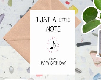 Music Lover Birthday Card. Artist Designed. Hand drawn. Sustainable.