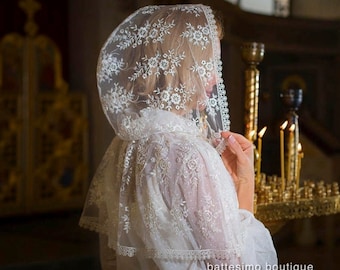 Chapel Veil Mantilla | Lace Chapel Veil | Infinity Veil | Catholic Veil | Church Veil