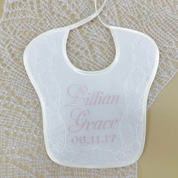 personalized baptism bib