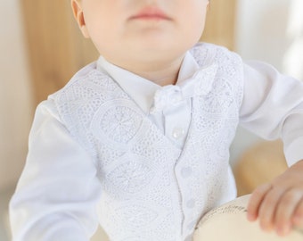 Baby Boy Baptism Outfit, Christening Boy Outfit, Handmade Baptism Outfit, Matching Hat, Shoes, Boys Blessing Clothes