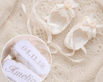 Personalized Baptism Gift, Newborn Personalized Shoes, Baby Shower Gift, Baby Baptism Shoes, Christening Gift