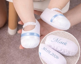 Personalized Baby Baptism Booties Boy, Christening Shoes Baby Boy, Custom Name Baby Shoes, Baptism Outfit Shoes