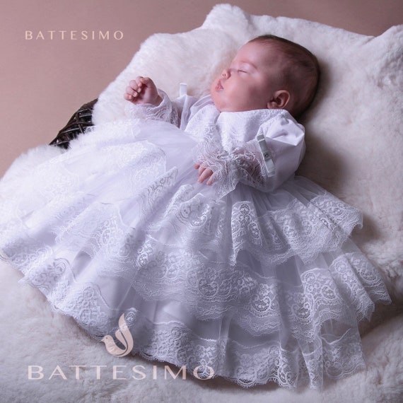 Ivory Baptism Dress Lace Christening Dress Baby Lace Dress Lace Baptism Gown Girl Christening Gown Girls Lace Baptism Dress Etsy Canada