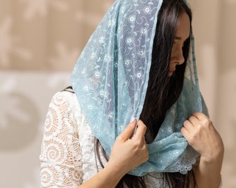 Kirchenschleier, traditionelle katholische Mantilla, Infinity-Kapellenschleier für die Messe, Gebetsschleier