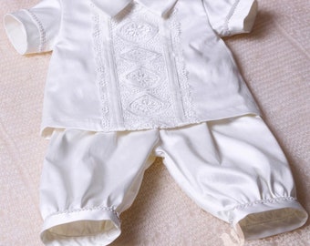 Baby Boy Baptism Outfit | Christening Outfit Boy | Toddler Boy Baptism Outfit | Boy Blessing Outfit | Christening Romper Boy