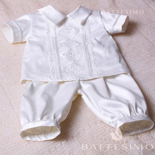 Baby Boy Baptism Outfit | Christening Outfit Boy | Toddler Boy Baptism Outfit | Boy Blessing Outfit | Christening Romper Boy