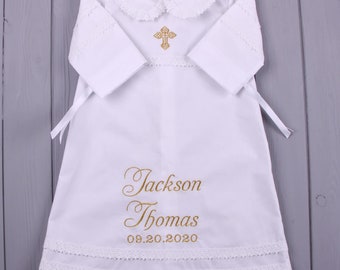 Christening Gown Personalized | Christening Gown, Boy Christening Gown | Christening Outfits for Boys | Boys Baptist Outfit