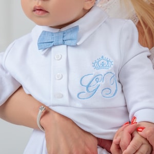 Traje de bautizo para bebé, regalo de bautismo | Traje de Bautismo para Niño | Traje de bautismo para niños | Traje de bendición para niño | Bautismo de niño pequeño | Conjunto de bautizo para niño